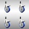 Service Caster 5 Inch 316SS Blue Poly Swivel 1 Inch Expanding Stem Caster Set Lock Brake SCC-SS316TTLEX20S514-PPUB-BLUE-1-4 - alternate 3